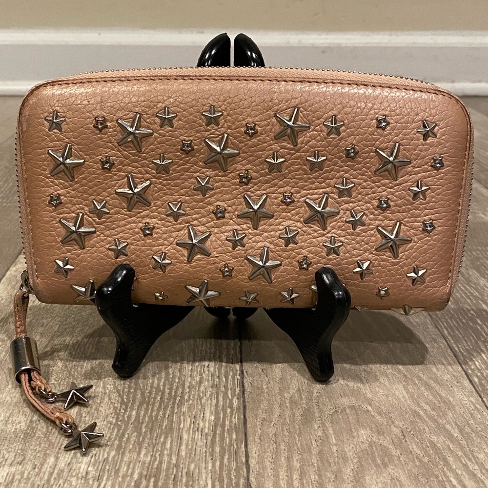 Jimmy Choo Filipa Star Studded Zippy Wallet
